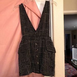 SHEIN Tweed Overalls Bib Skirt